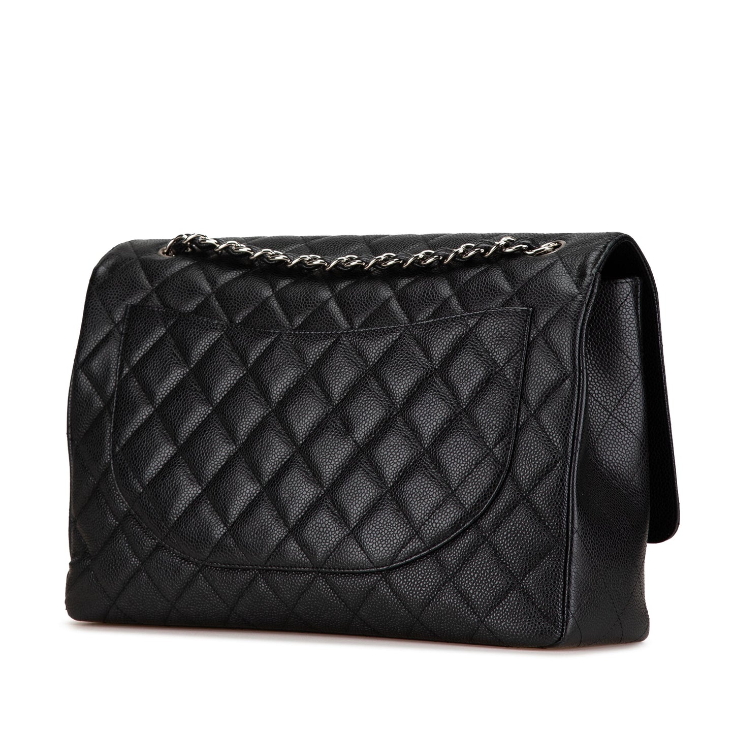 Black Chanel Maxi Classic Caviar Single Flap Shoulder Bag