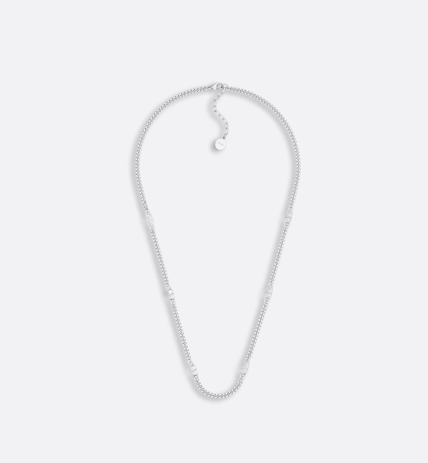 CD Icon Thin Chain Link Necklace • Silver