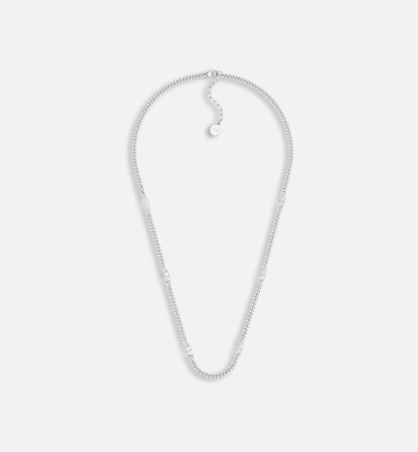 CD Icon Thin Chain Link Necklace • Silver