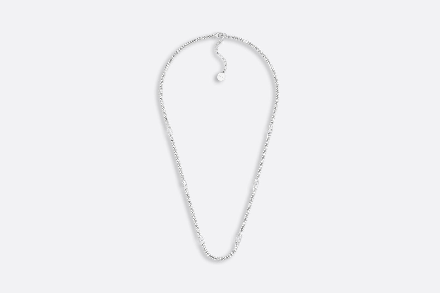 CD Icon Thin Chain Link Necklace • Silver
