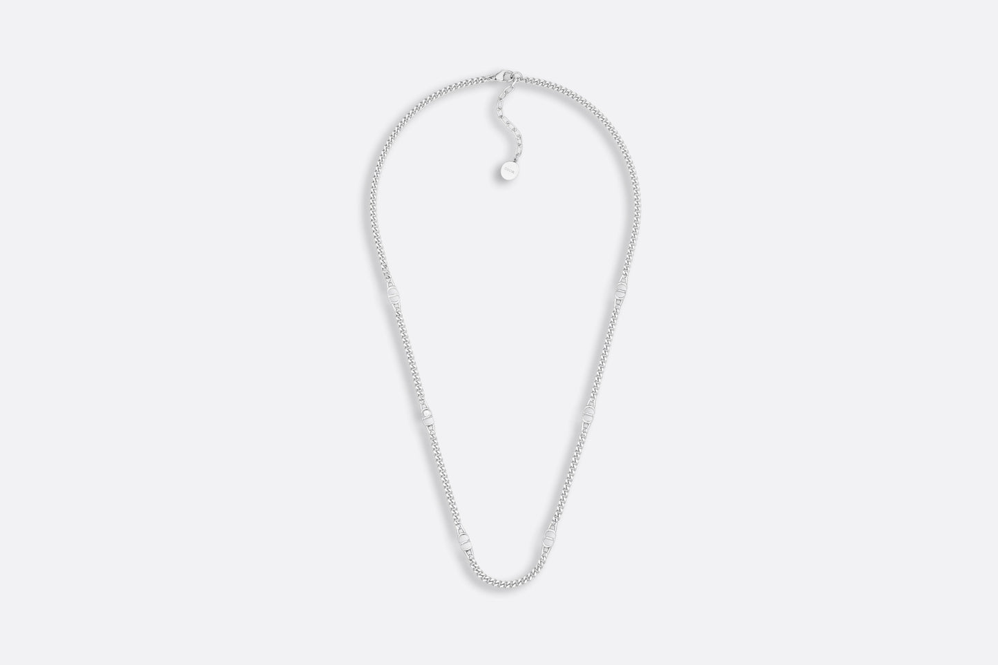 CD Icon Thin Chain Link Necklace • Silver