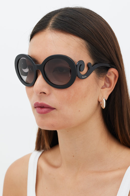 Black Burgundy SPR27N Baroque Sunglasses