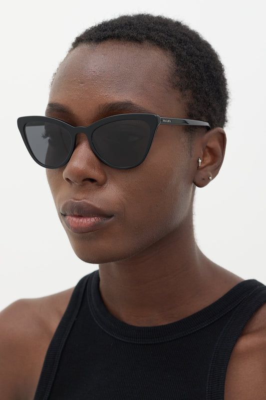 Black SPR01V Cateye Sunglasses