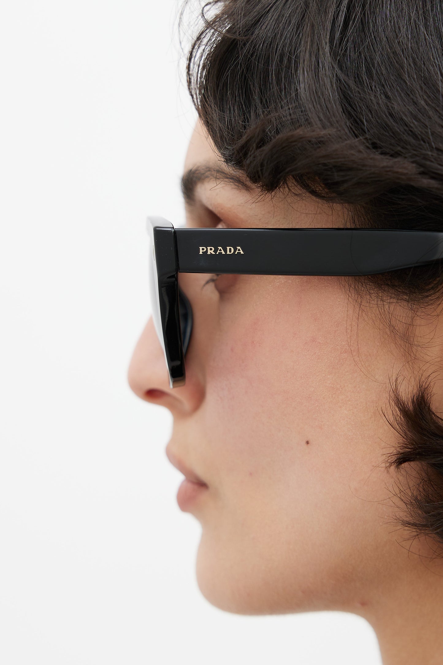 Black SPR09S Rectangular Sunglasses
