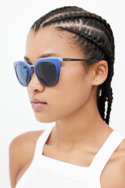Blue SPR 53S Cat Eye Sunglasses