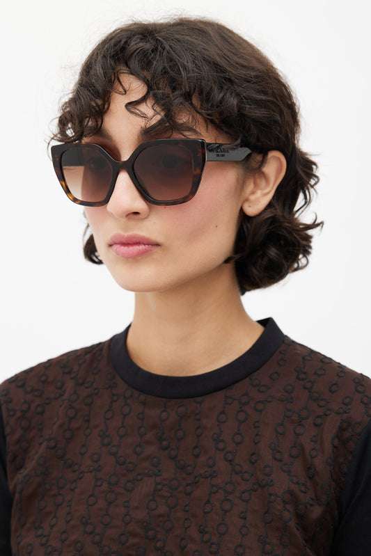 Brown SPR24X Square Sunglasses