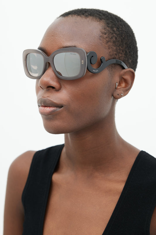 Grey & Black SPR270-A Baroque Sunglasses