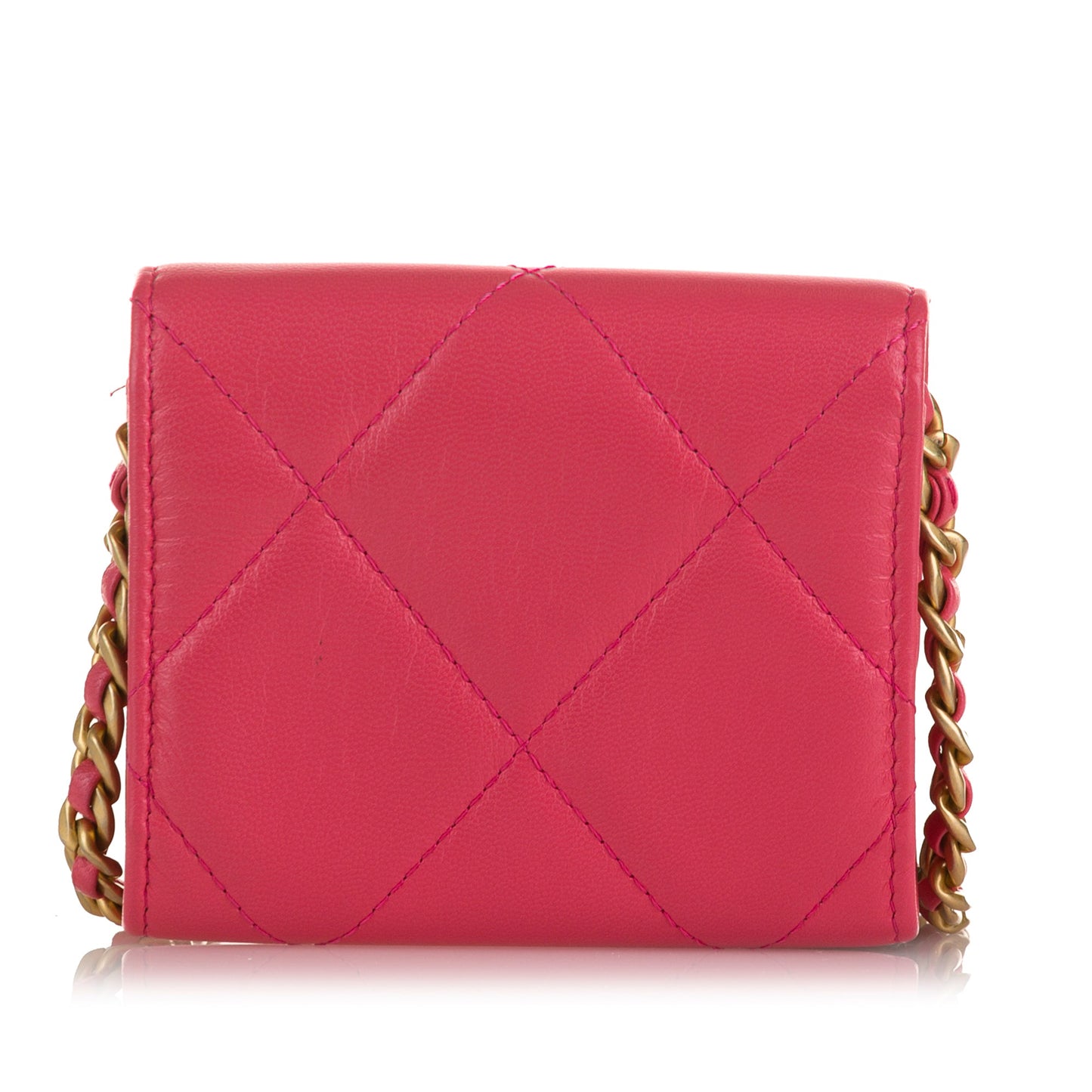 Chanel 19 WoC Pink Chevron Lambskin Gold