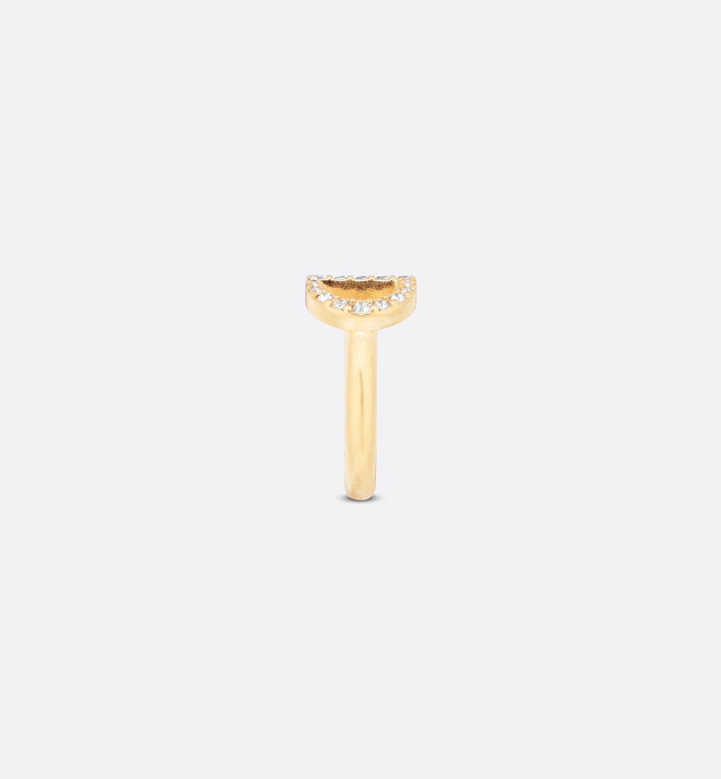 Petit CD Ring • Gold-Finish Metal and Silver-Tone Crystals