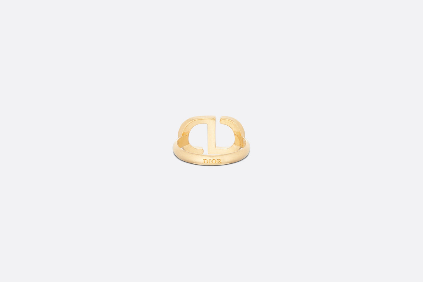 Petit CD Ring • Gold-Finish Metal and Silver-Tone Crystals