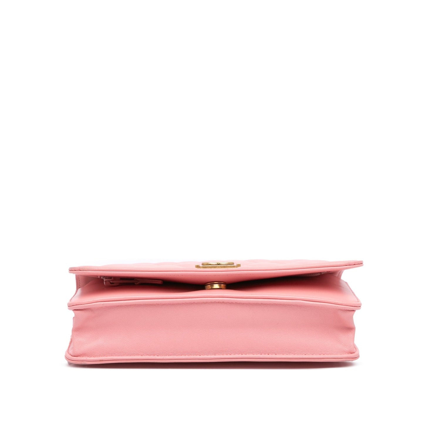 Pink Chanel Lambskin Boy Wallet On Chain Crossbody Bag