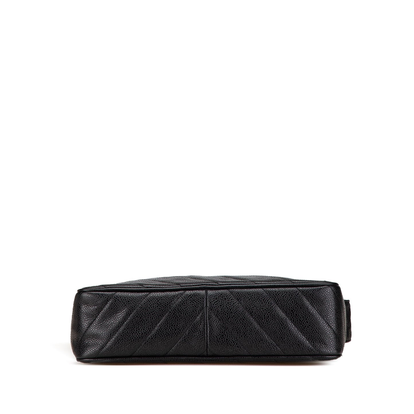 Black Chanel CC Diagonal Quilted Caviar Crossbody