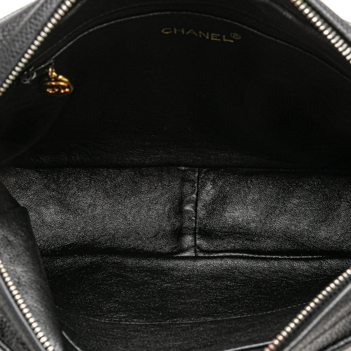 Black Chanel CC Diagonal Quilted Caviar Crossbody