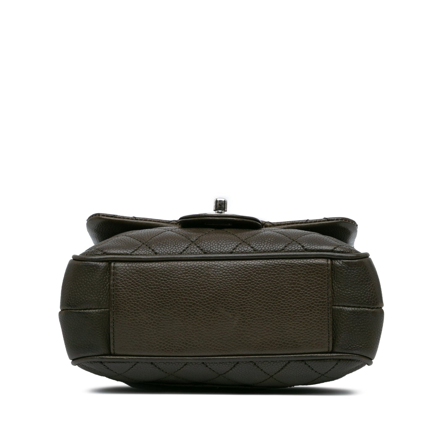 Brown Chanel CC Quilted Caviar Crossbody