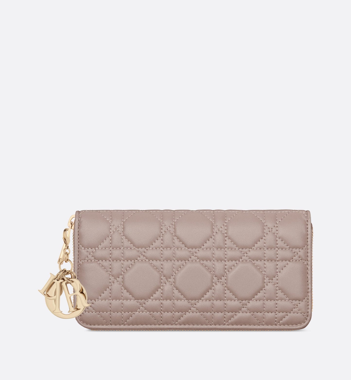 Lady Dior Voyageur Wallet • Warm Taupe Cannage Lambskin