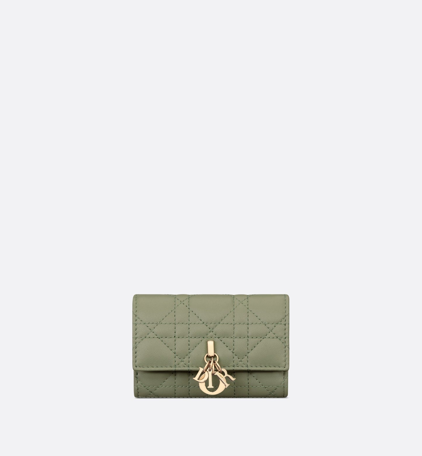 XS Miss Dior Wallet • Pastel Peyote Green Cannage Lambskin