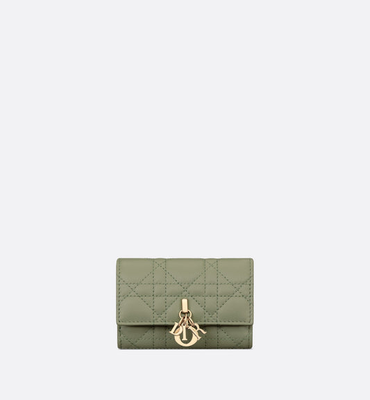 XS Miss Dior Wallet • Pastel Peyote Green Cannage Lambskin