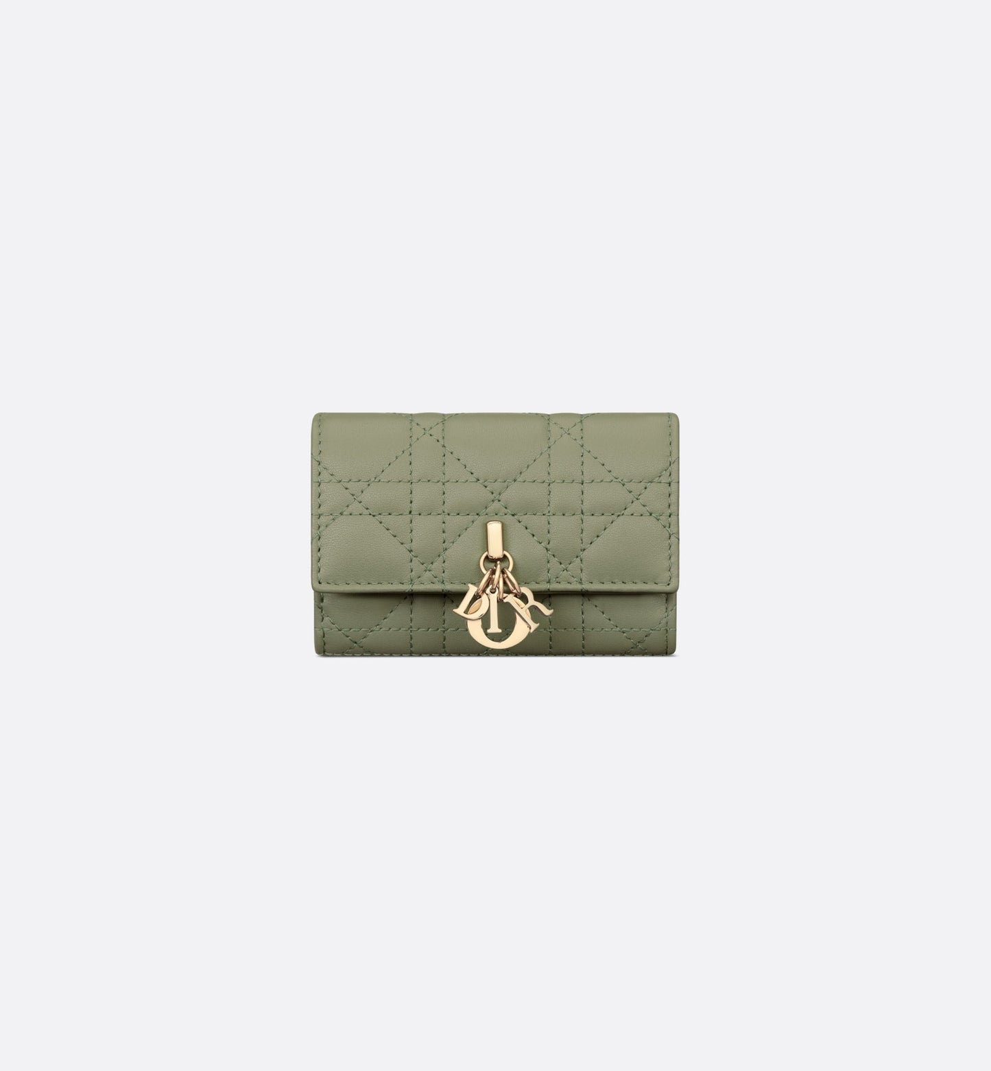 XS Miss Dior Wallet • Pastel Peyote Green Cannage Lambskin