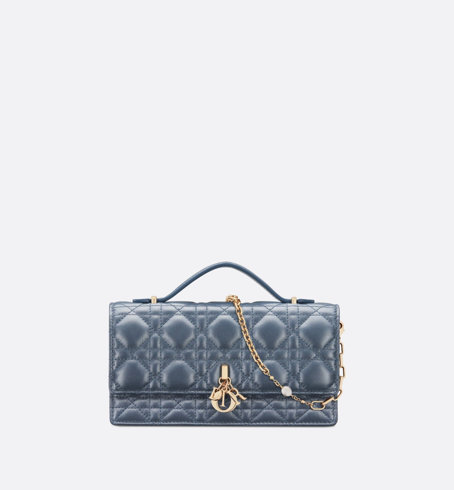 Miss Dior Mini Bag • Pastel Midnight Blue Pearlescent Cannage Lambskin