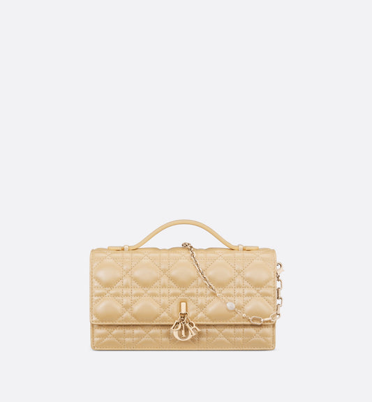 Miss Dior Mini Bag • Pastel Yellow Pearlescent Cannage Lambskin