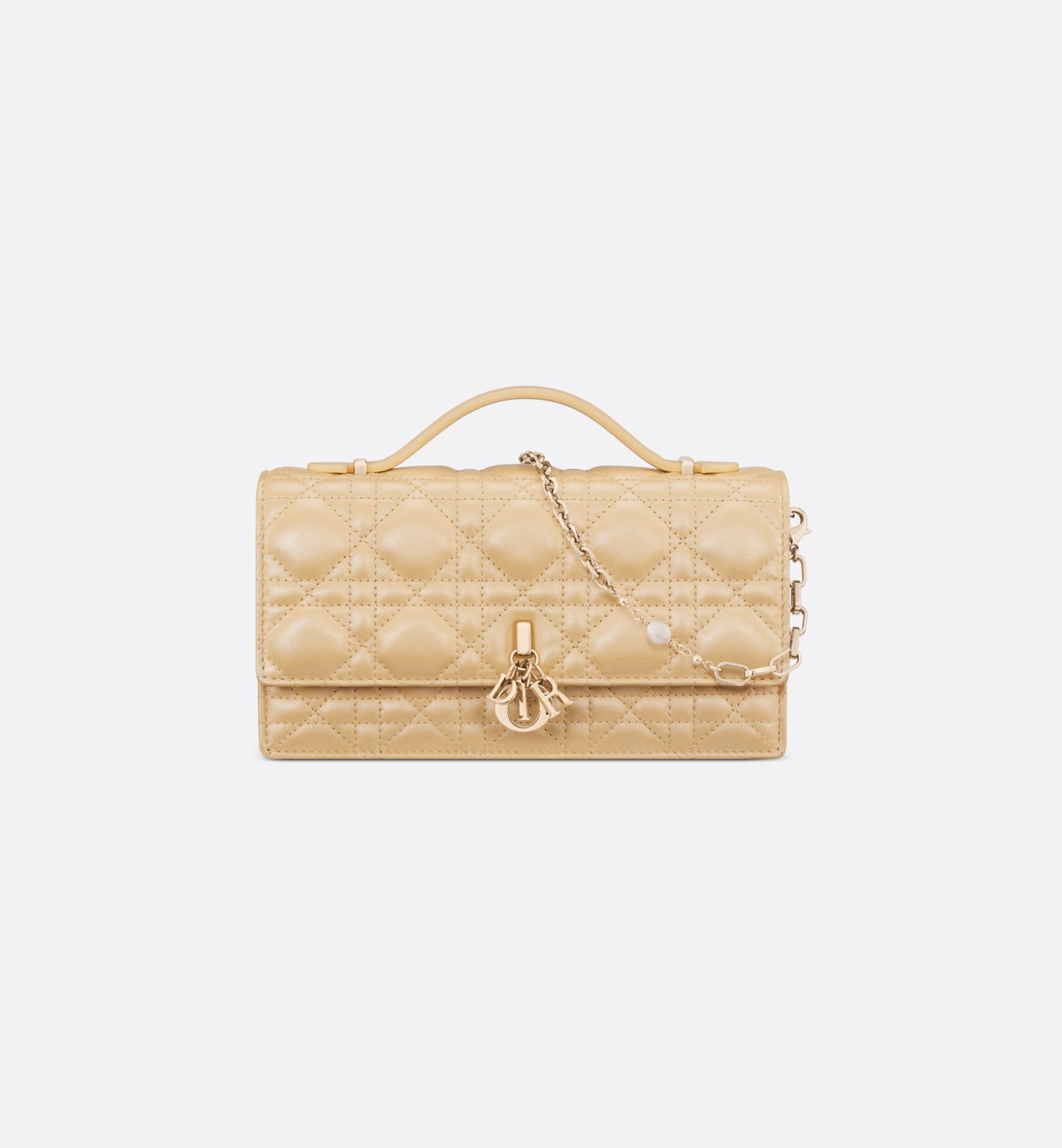 Miss Dior Mini Bag • Pastel Yellow Pearlescent Cannage Lambskin