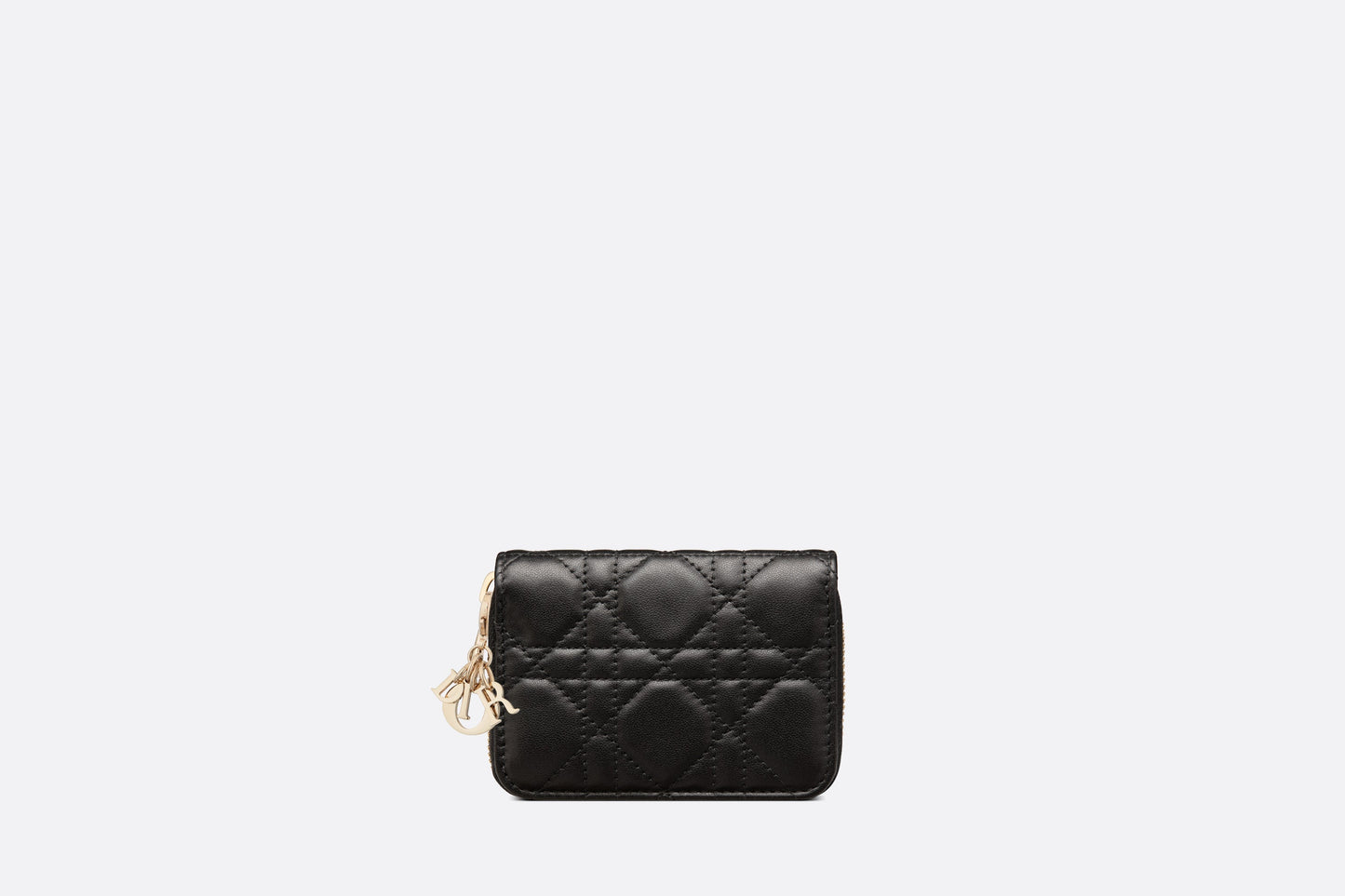 Small Lady Dior Voyageur Coin Purse • Black Cannage Lambskin