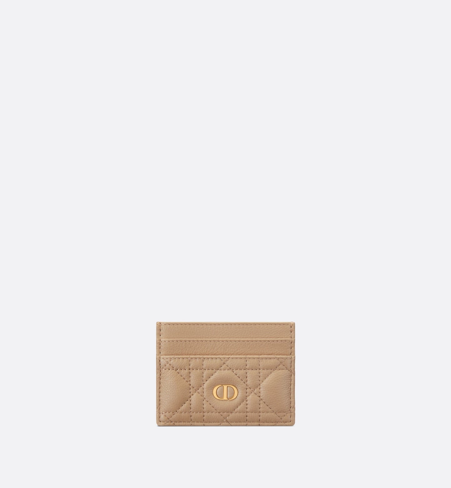 Dior Caro Five-Slot Card Holder • Biscuit Supple Cannage Calfskin