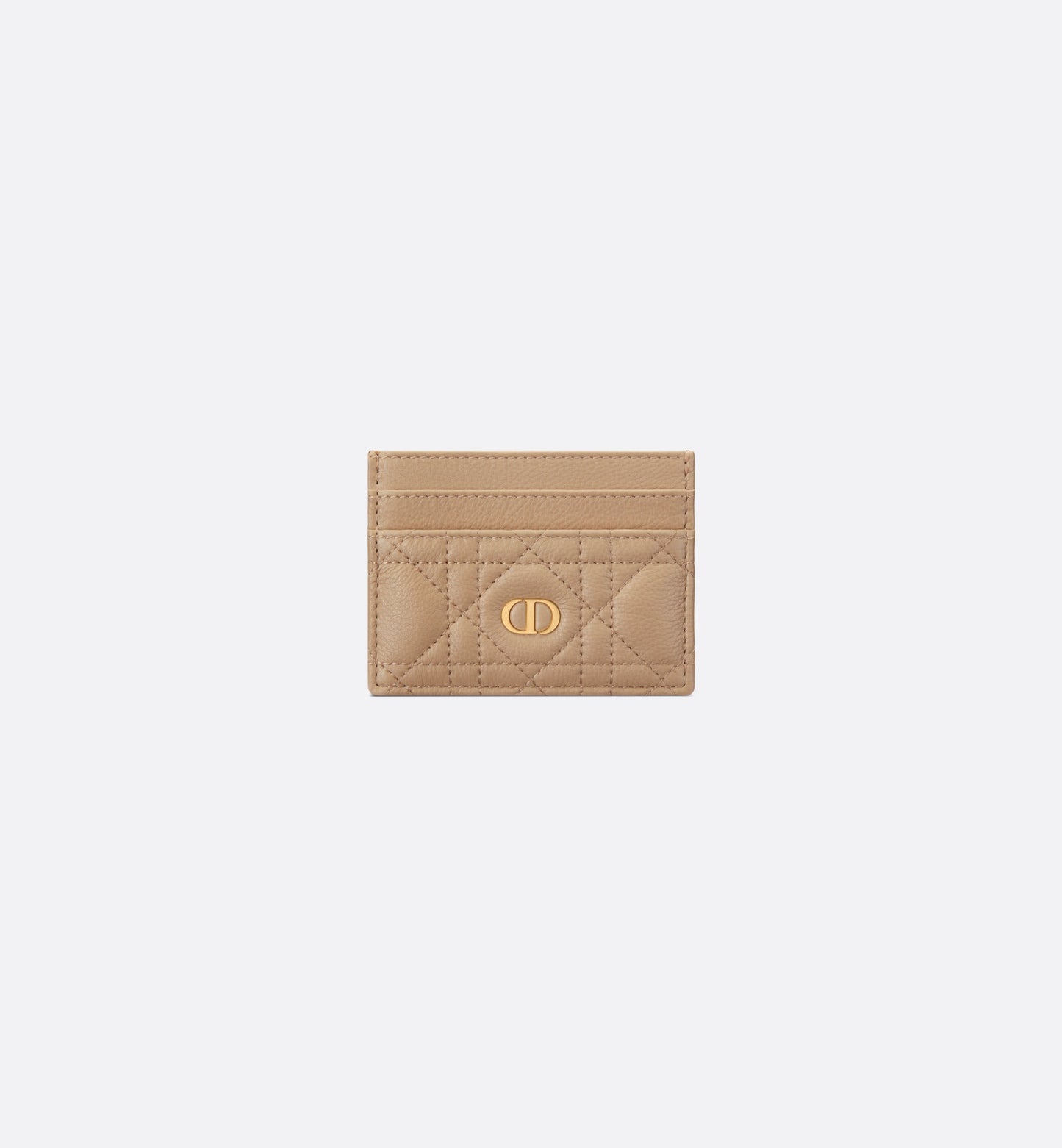 Dior Caro Five-Slot Card Holder • Biscuit Supple Cannage Calfskin