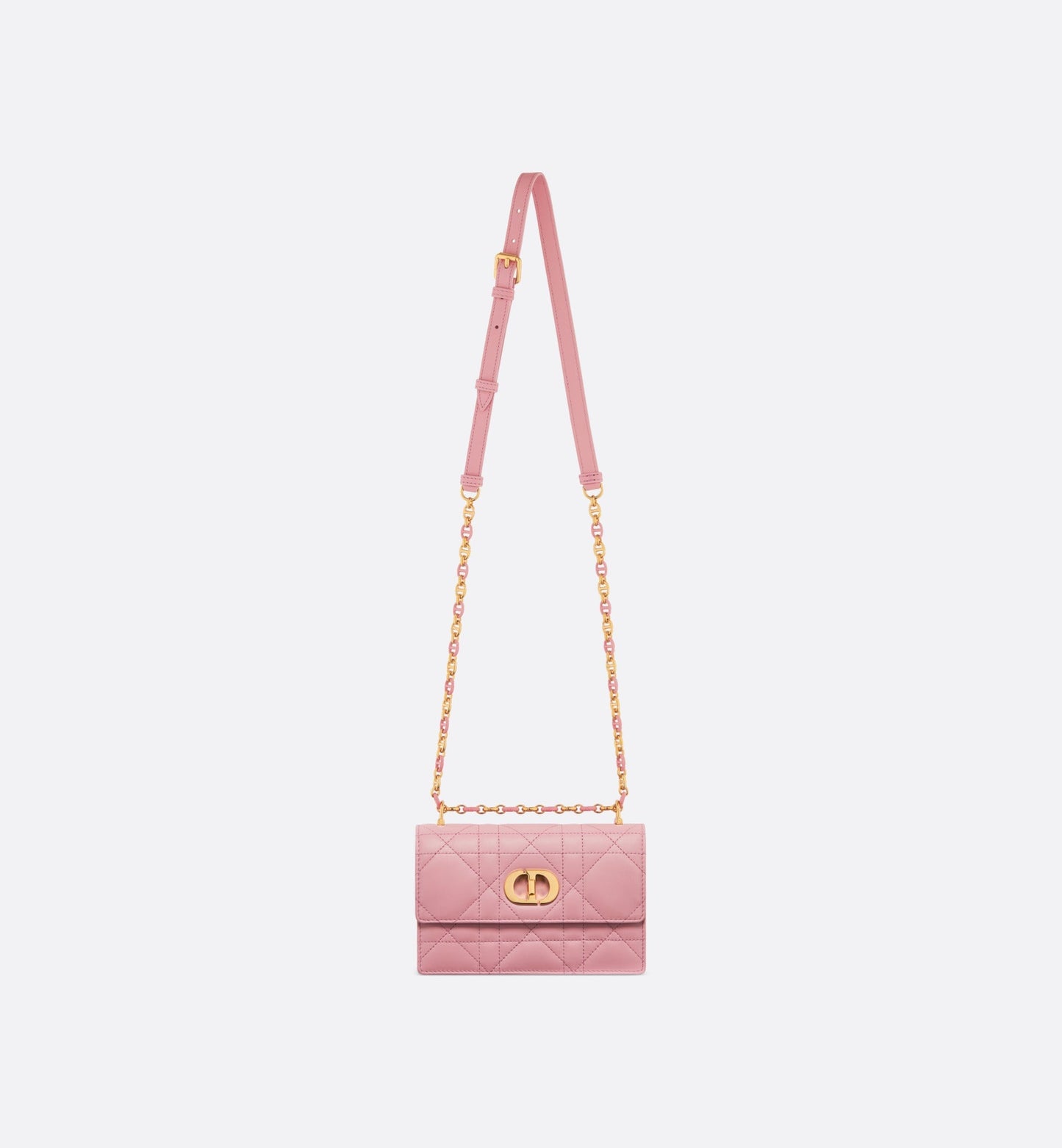 Miss Caro Mini Bag • Melocoton Pink Macrocannage Lambskin