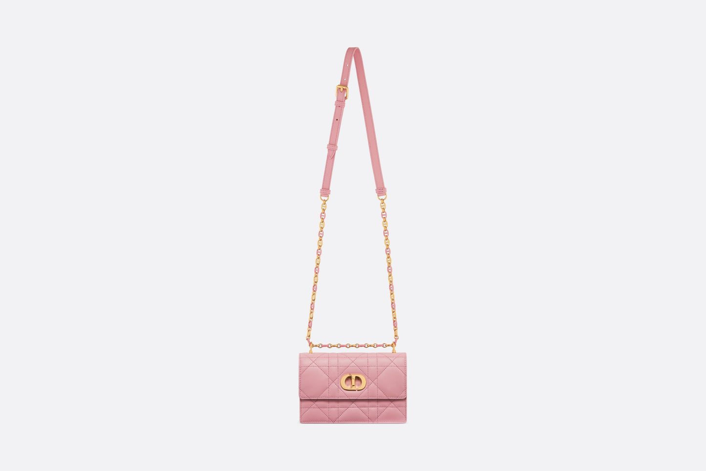 Miss Caro Mini Bag • Melocoton Pink Macrocannage Lambskin
