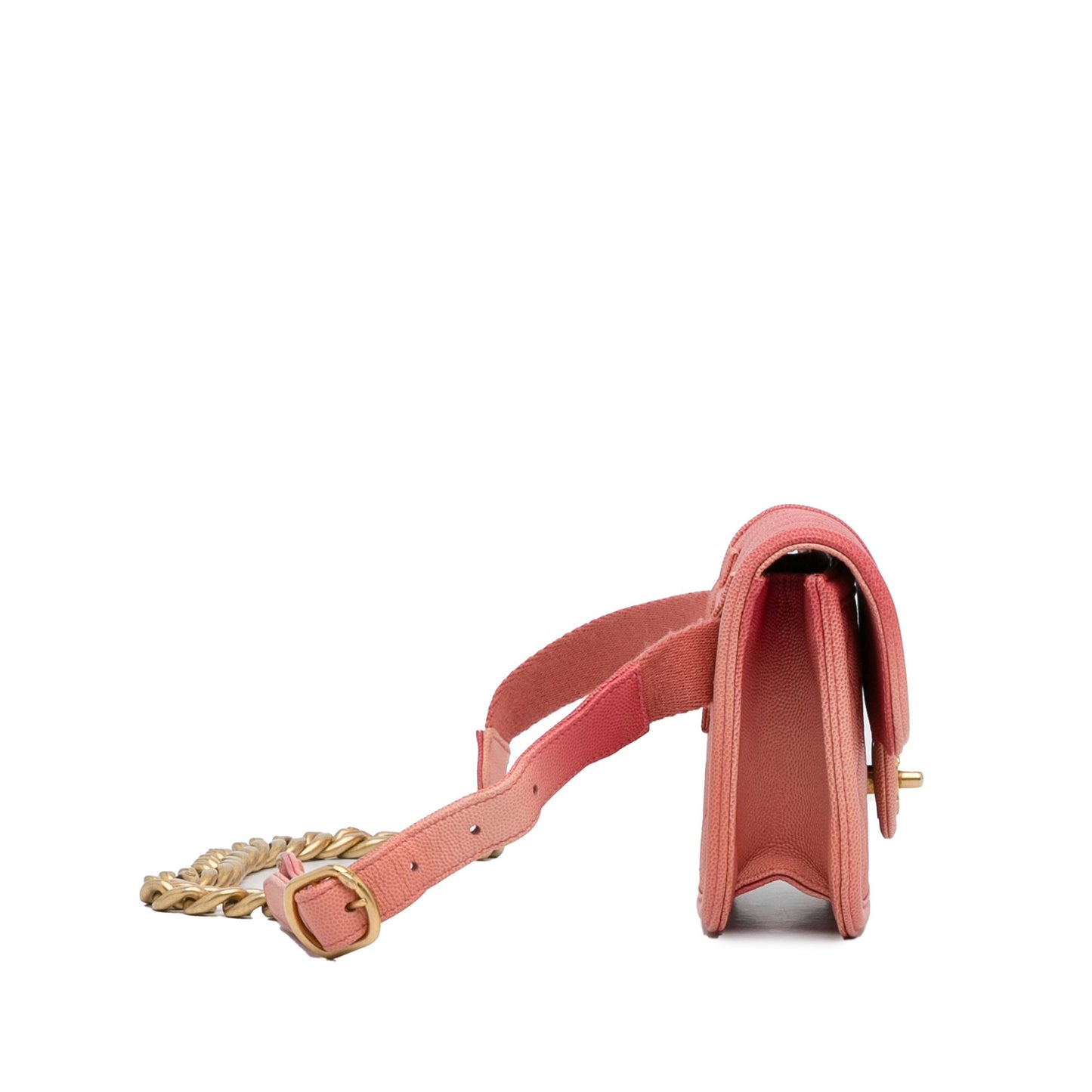 Pink Chanel Caviar Sunset On The Sea Flap Belt Bag