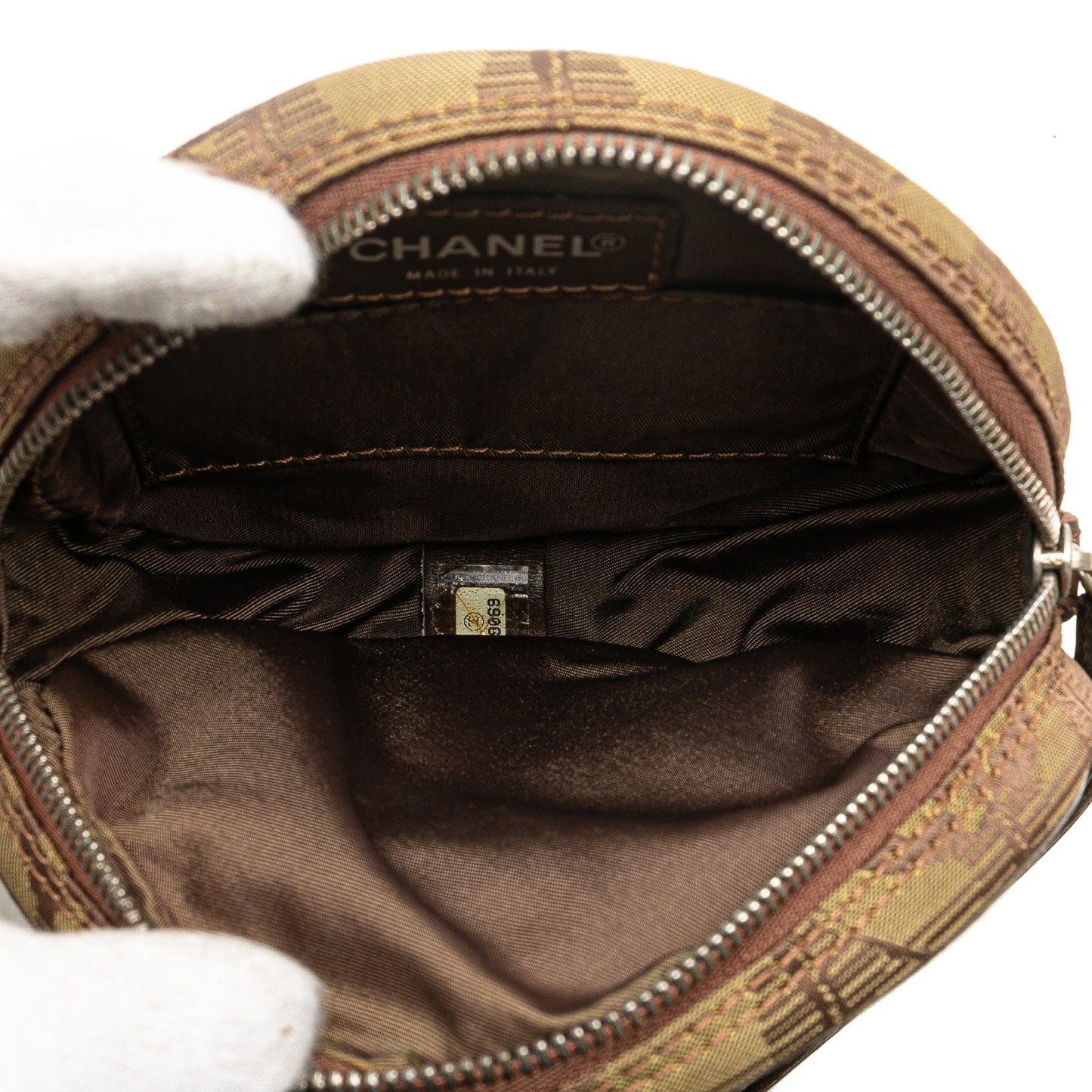 Green Chanel New Travel Line Nylon Pouch