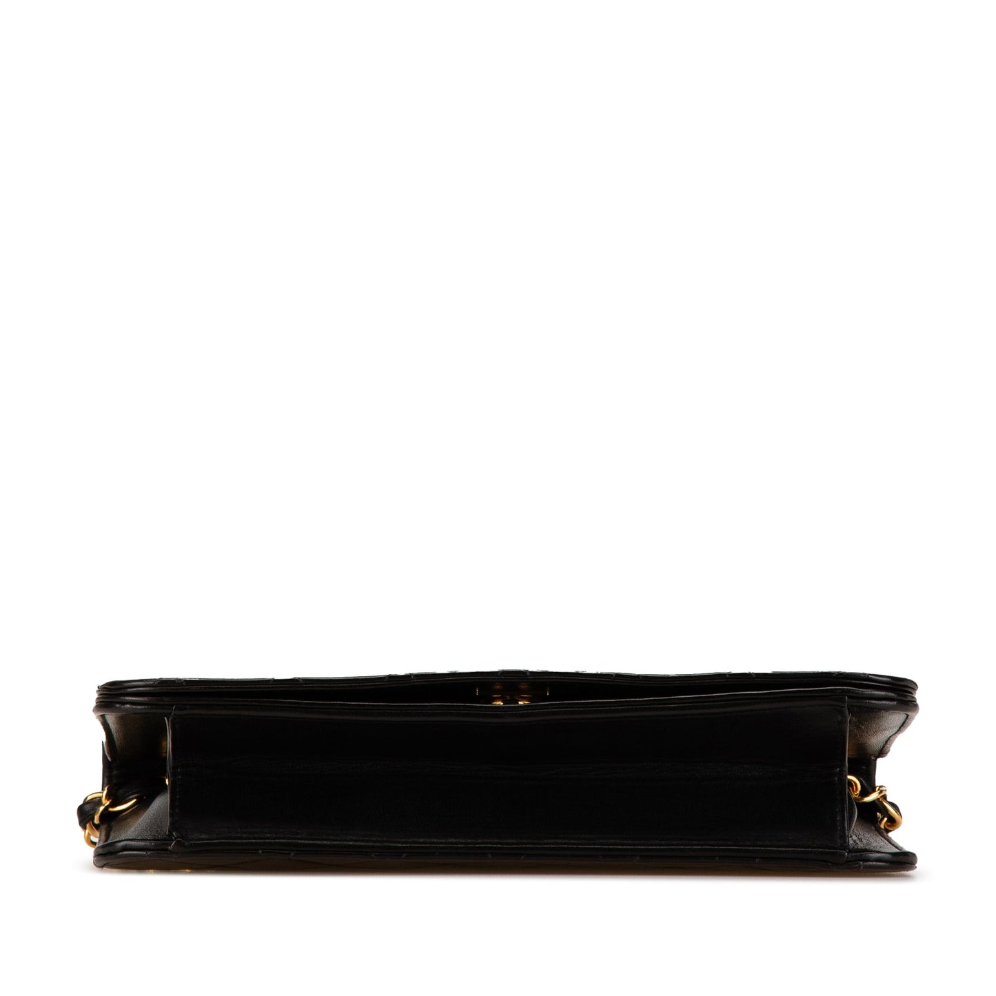 Black Chanel Quilted Lambskin CC Full Single Flap Crossbody Bag