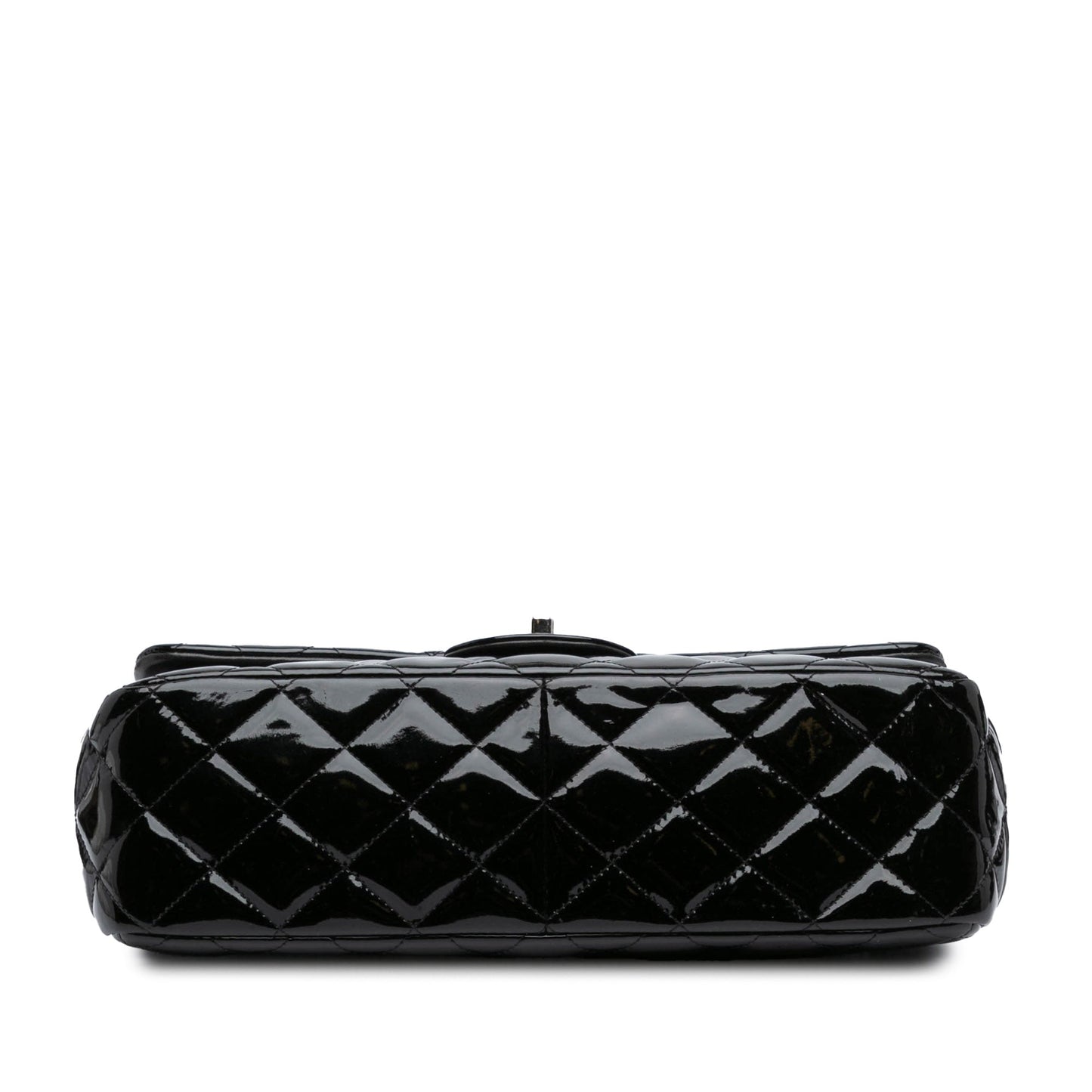 Black Chanel Jumbo Classic Patent Double Flap Shoulder Bag