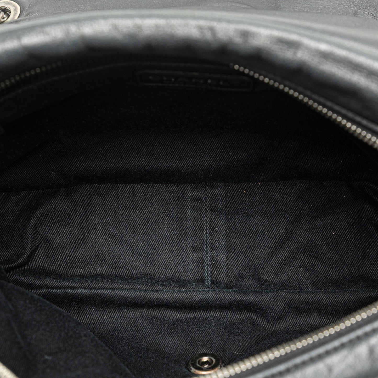 Black Chanel Medium Aged Calfskin In The Mix Zip Flap Shoulder Bag