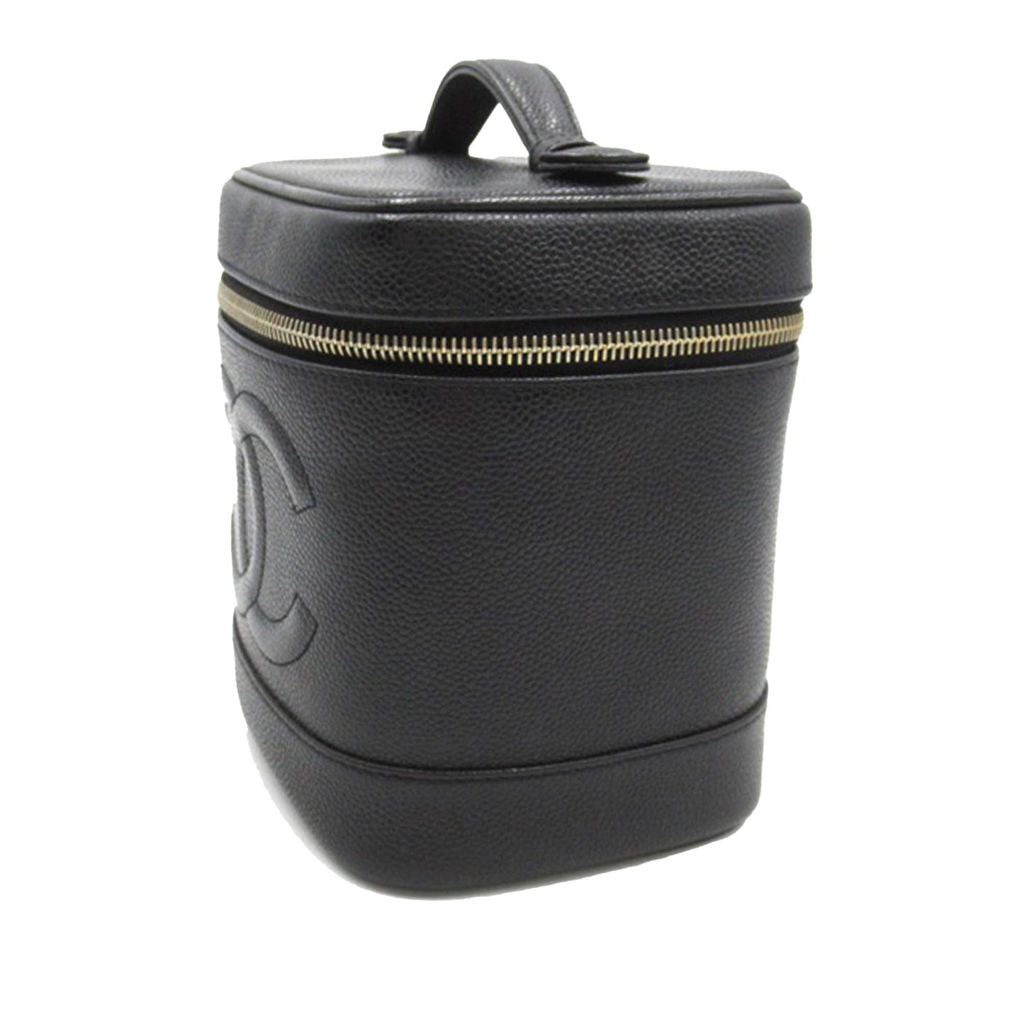 Black Chanel CC Caviar Vanity Case
