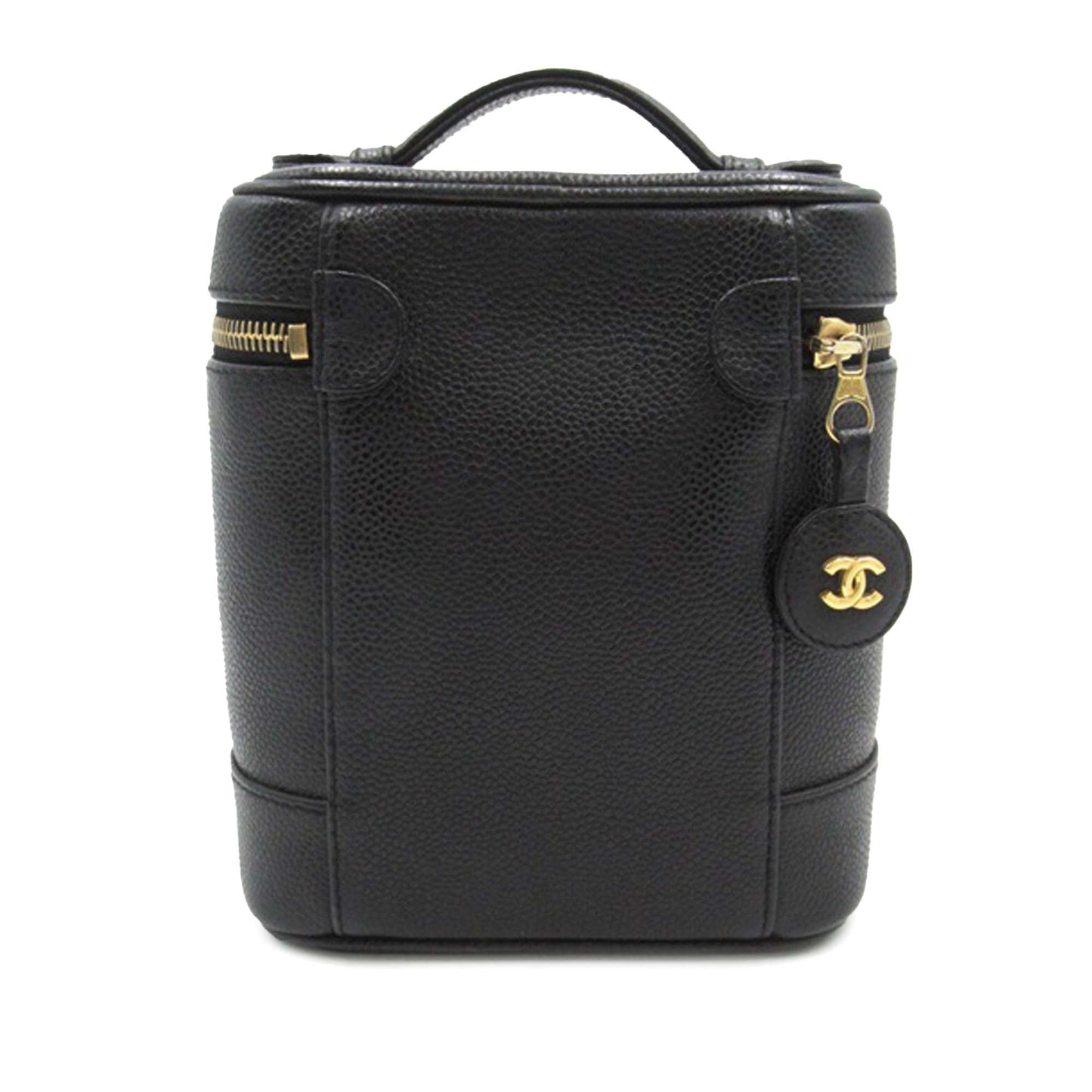 Black Chanel CC Caviar Vanity Case