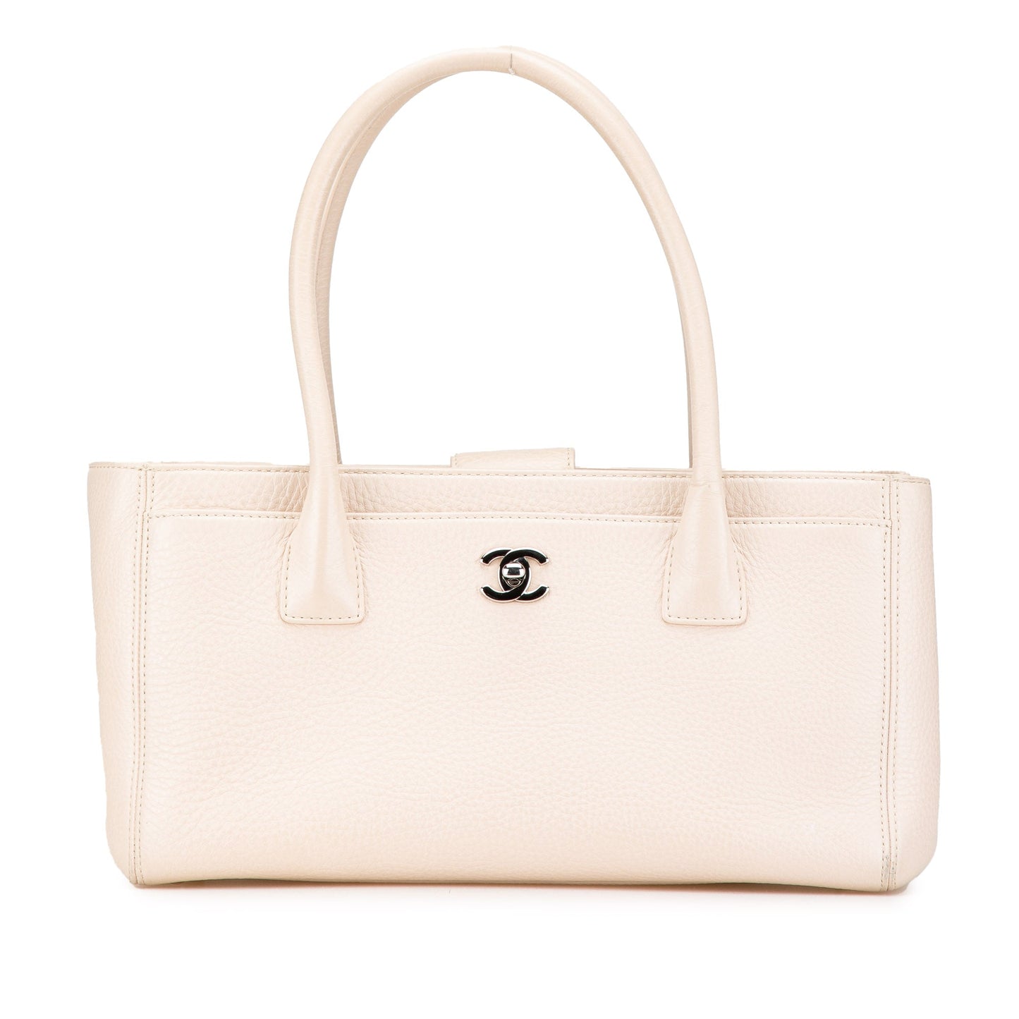 Beige Chanel Small Calfskin Executive Cerf Tote