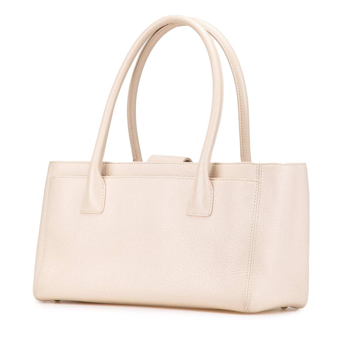 Beige Chanel Small Calfskin Executive Cerf Tote