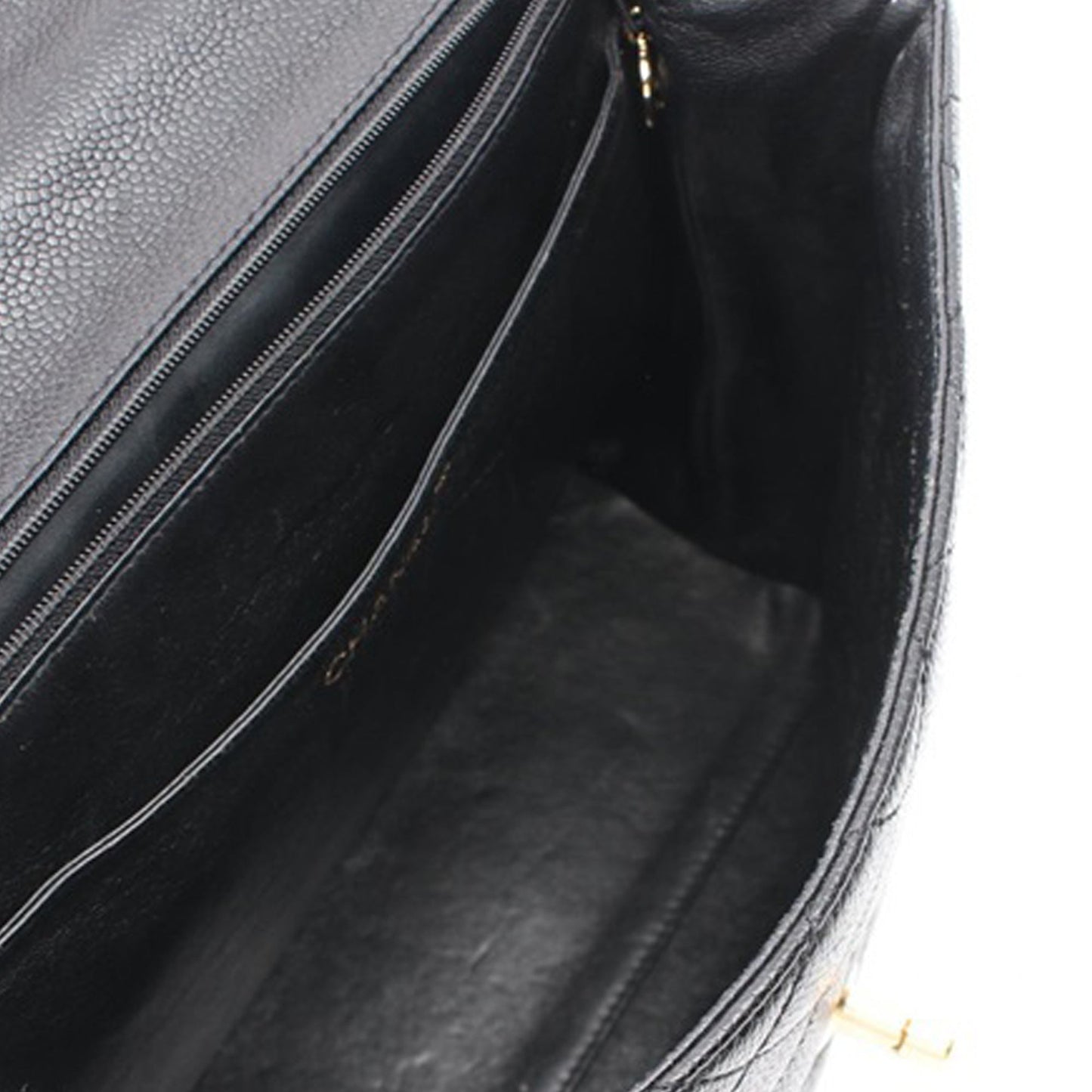 Black Chanel Caviar Kelly Top Handle Bag