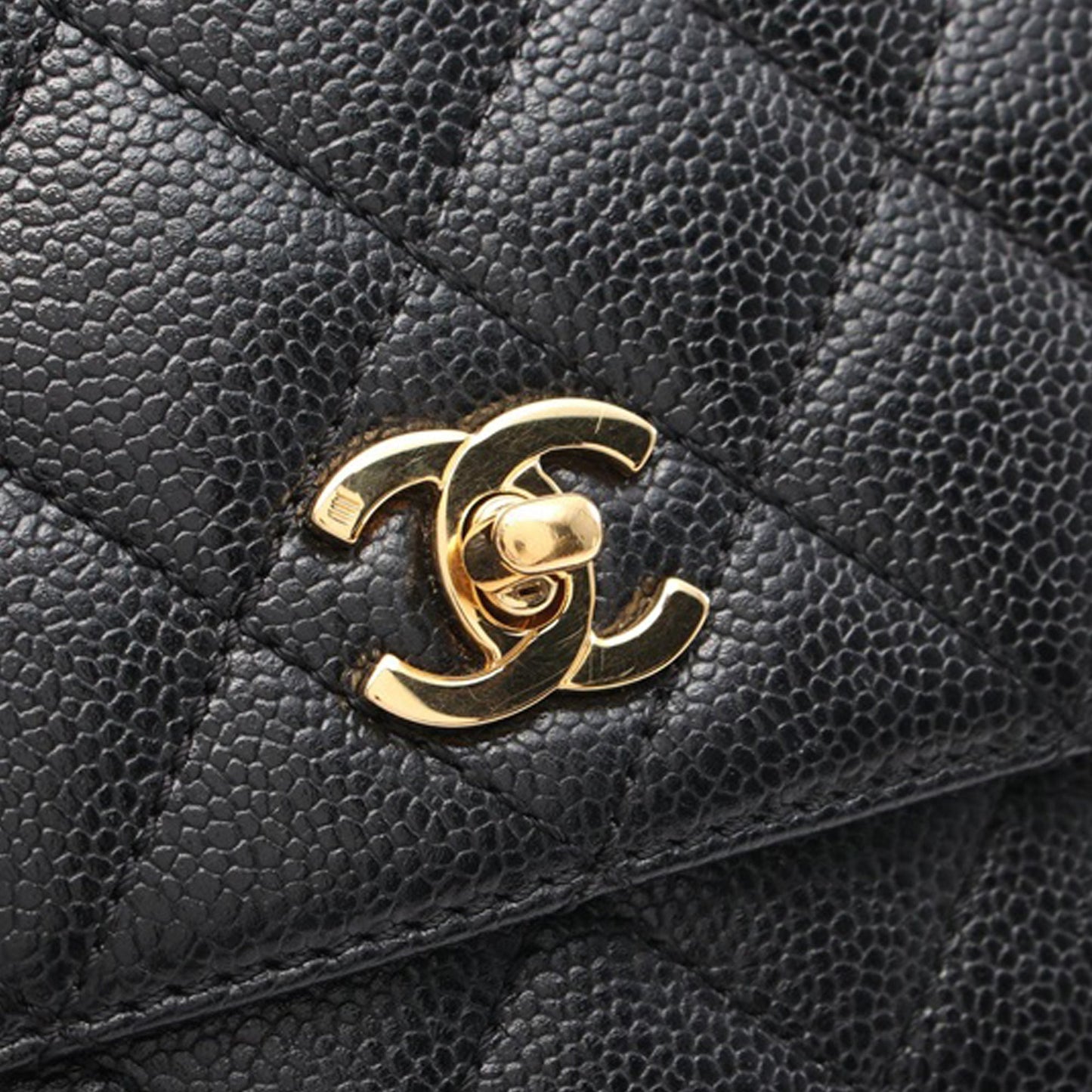 Black Chanel Caviar Kelly Top Handle Bag