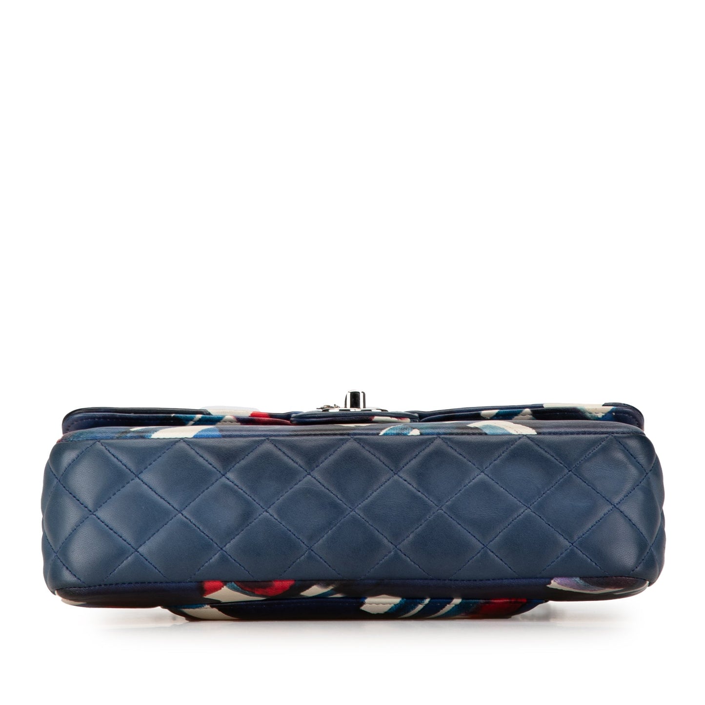 Blue Chanel Medium Classic Lambskin Airlines Double Flap Shoulder Bag