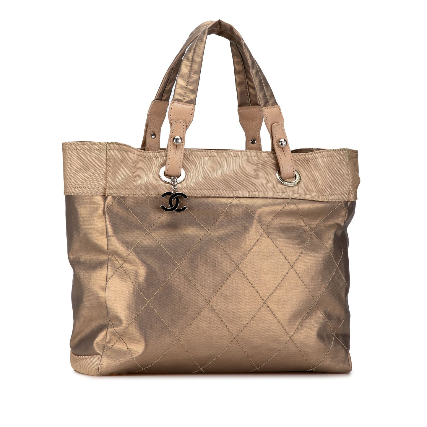 Gold Chanel Large Paris Biarritz Tote