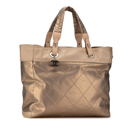 Gold Chanel Large Paris Biarritz Tote
