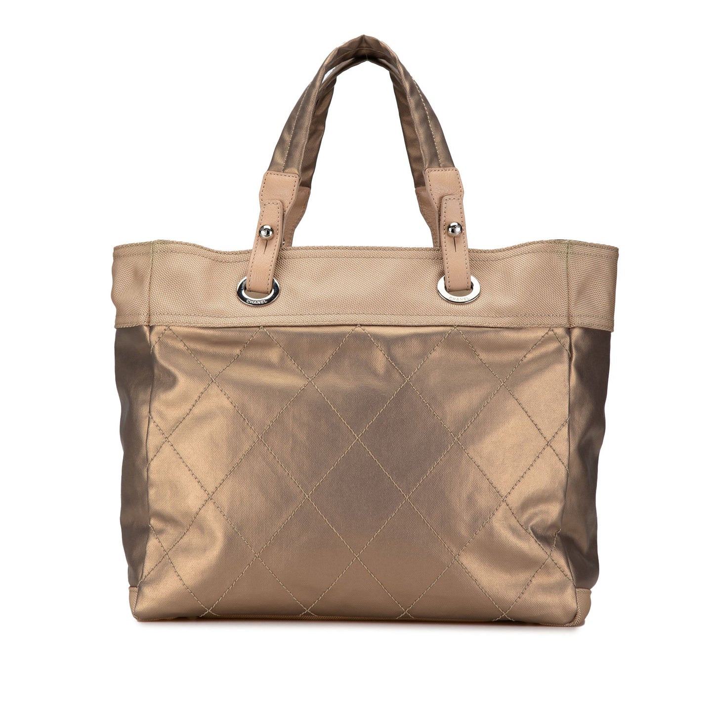 Gold Chanel Large Paris Biarritz Tote