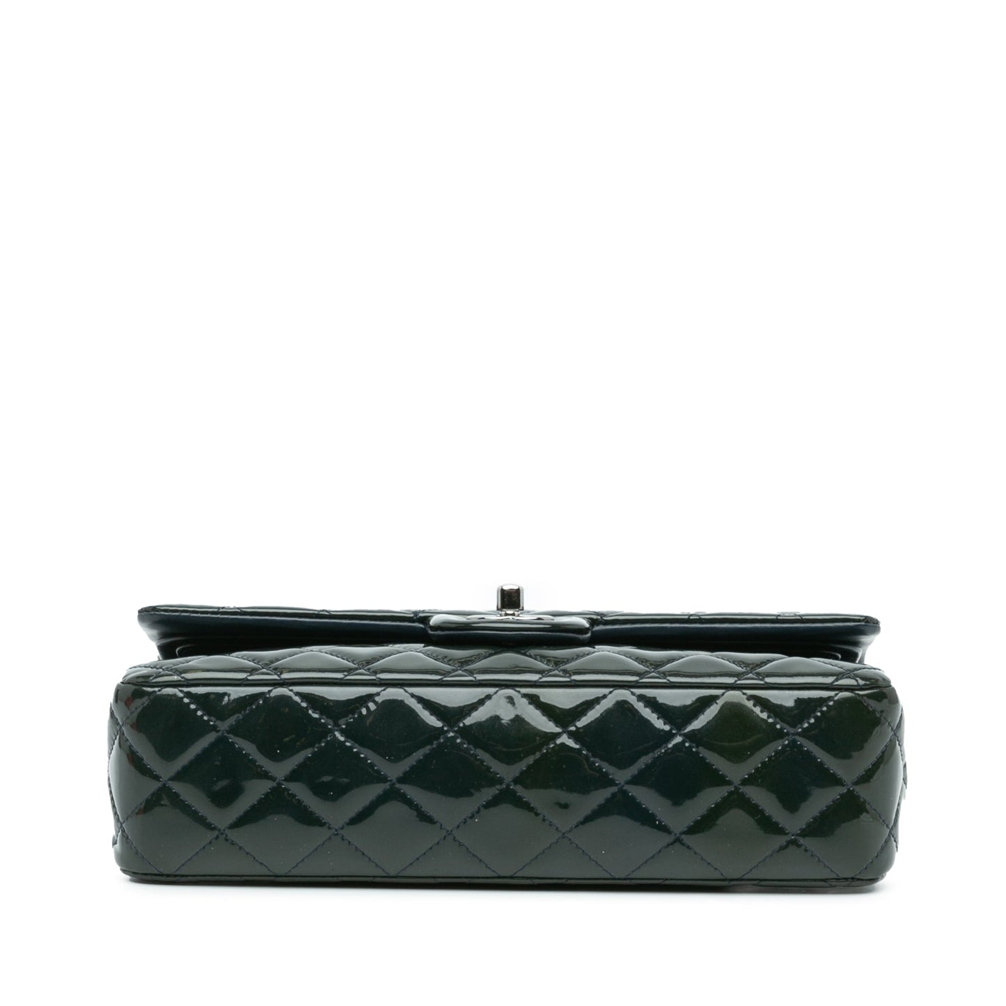 Blue Chanel Medium Classic Patent Double Flap Shoulder Bag