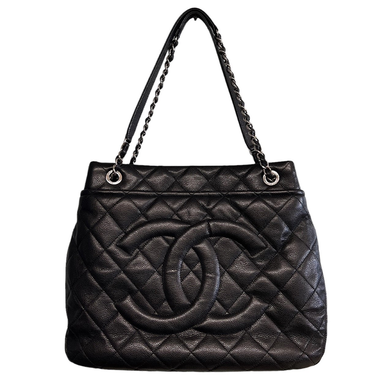 Chanel bag Black Quilted Caviar Timeless Soft Shopper Tote