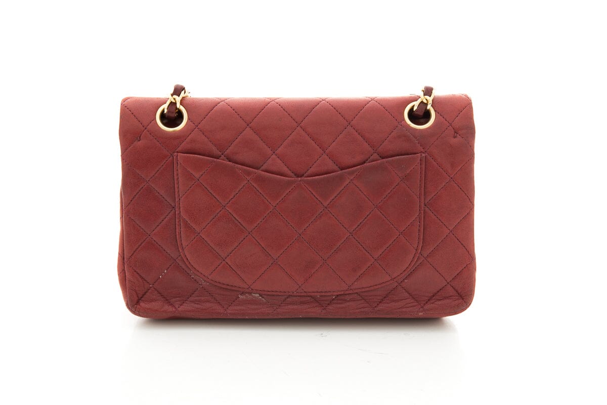 Chanel Burgundy Medium Classic Double Flap Handbag