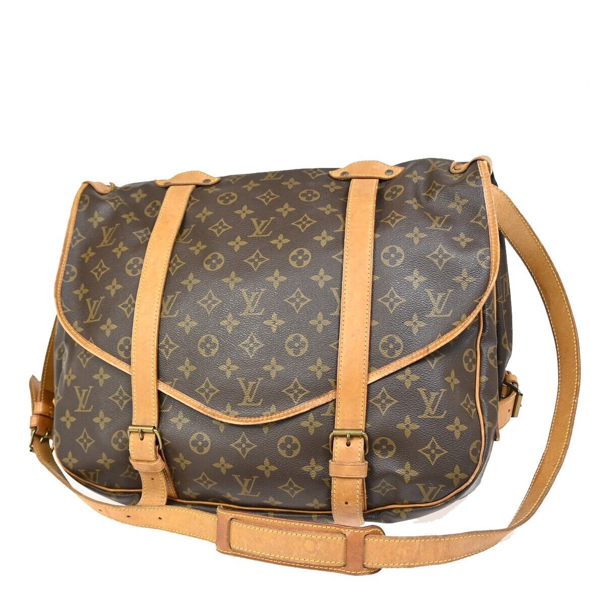Louis Vuitton Saumur 43  Canvas Shoulder Bag ()