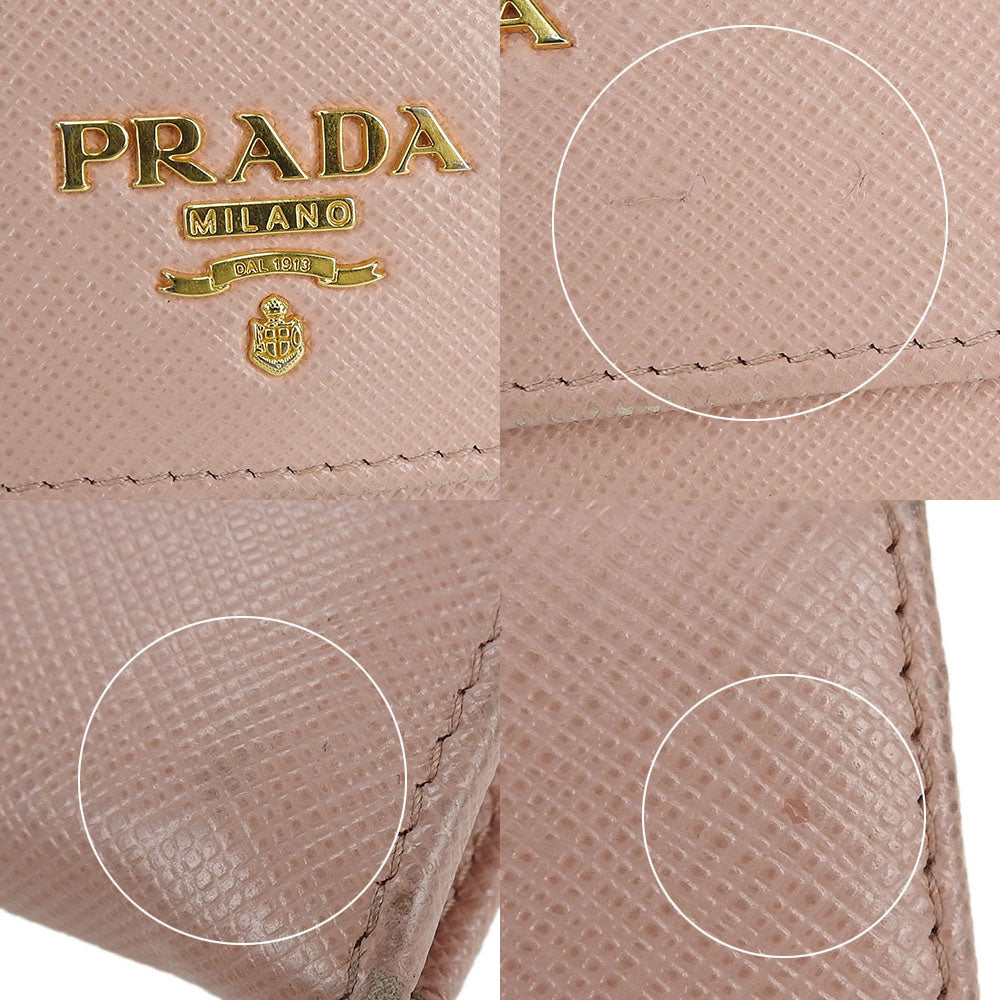 PRADA Long Wallet Purse 1MH132 leather Light pink Safiano Women Used